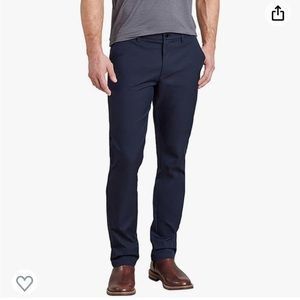 NWT English laundry navy blue flat front Chino straight fit 40x 32 stretch Grant